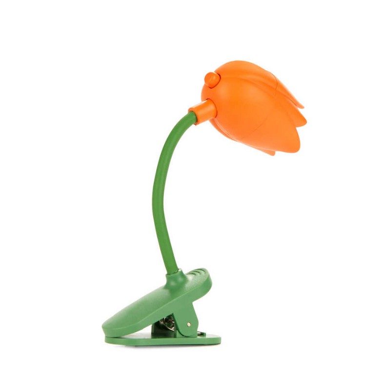 Luce da lettura a forma di tulipano arancione